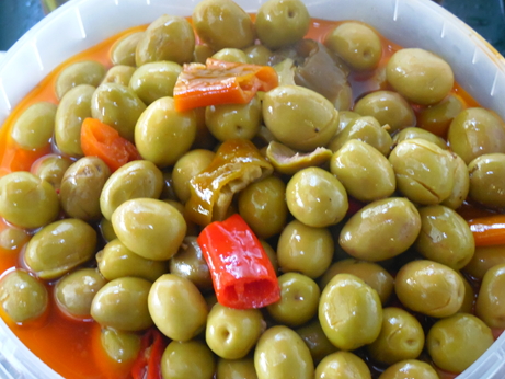 Olives pimentes